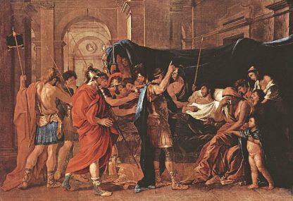 Mort de Germanicus. Artiste N. Poussin
